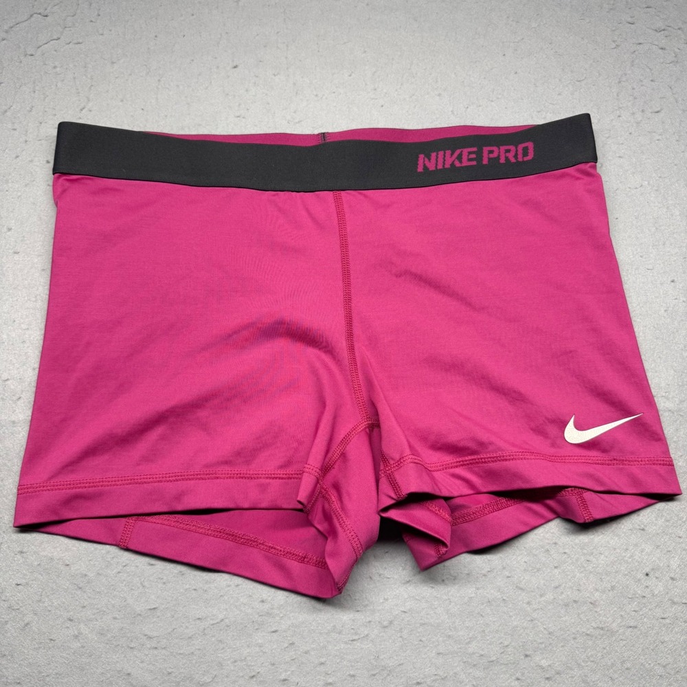 Nike Shorts Womens Large Pink Nike Pro Compression Athletic Training 3in Inseam